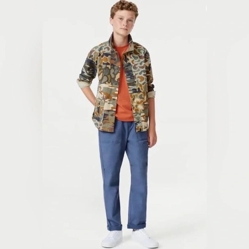 FREE ASSEMBLY ~ Desert Camel Camo Patchwork Chore Jacket ~ Youth L (10/12) - Picture 3 of 12